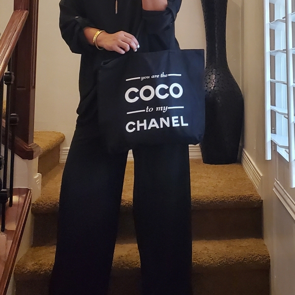 #091-NEW! YOU ARE THE CoCo TO MY... TOTE FABULOUS, CHIC, SEXY COTTON TOTE BAG - Picture 4 of 14